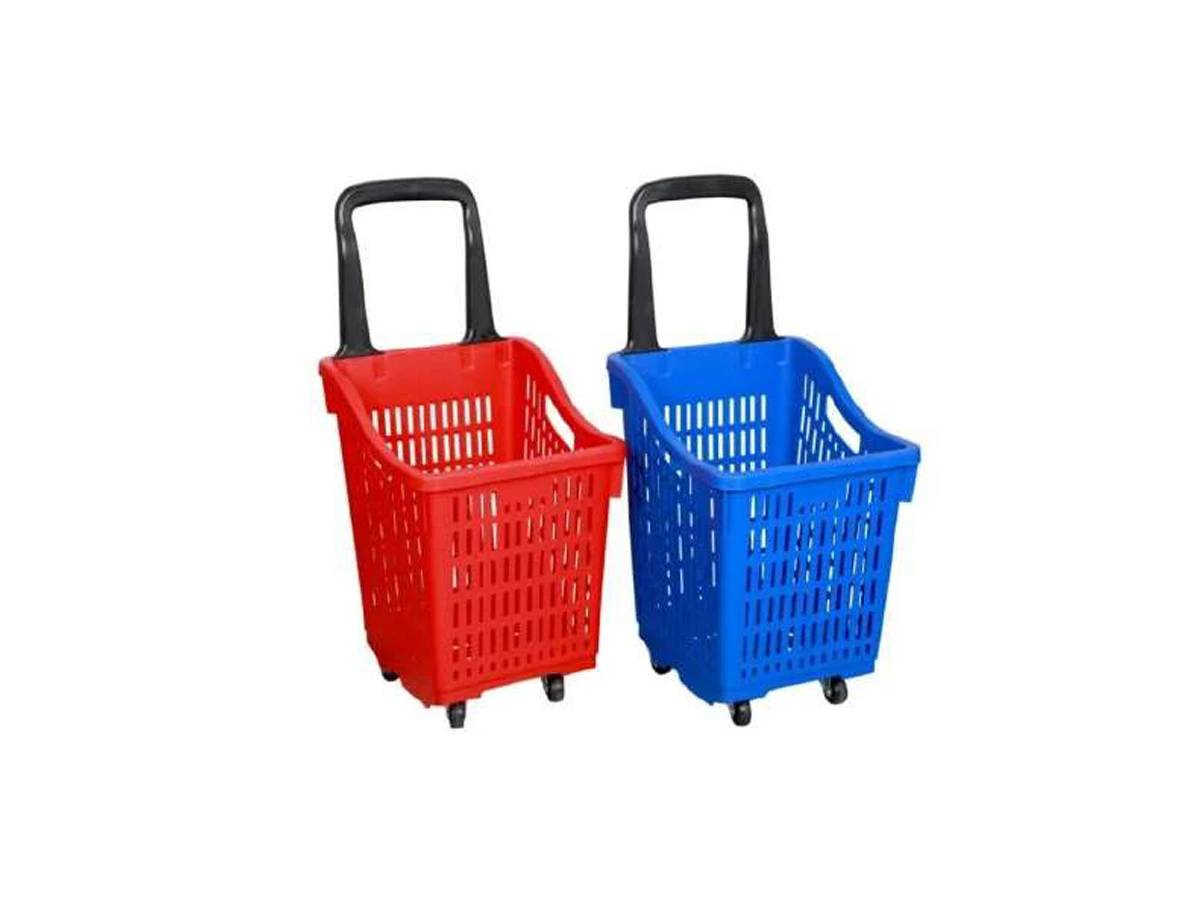 Plastic shopping trolley